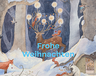 Gemalte Winterlandschaft